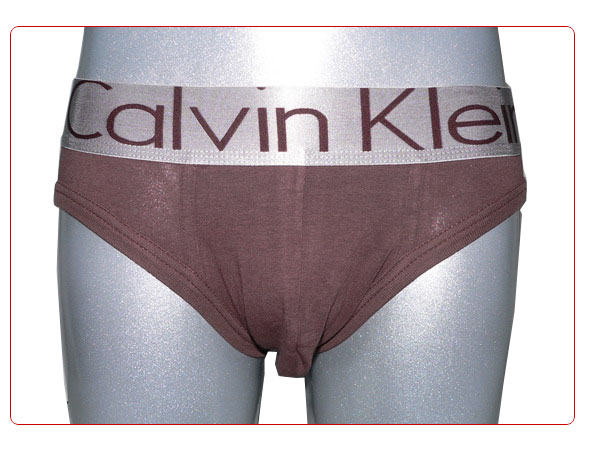 Slip Calvin Klein Hombre Steel Blateado Marron
